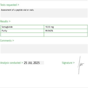 Alternative view of Semaglutide GLP-1 Injection Vial (5mg, 10mg)
